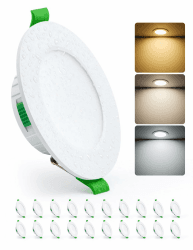 HOMEOW 20er Set LED Einbaustrahler 230V 68mm – 80mm Lochmaß, 5W LED Spots 230V Warmweiß Neutralweiß Kaltweiß, Einbauleuchten Deckenspots Einbau Ultra Flach IP44 für Bad 5W, 68-80mm Lochmaß, Nicht Dimmbar 20 Stück Set Angebot bei HelloDeals