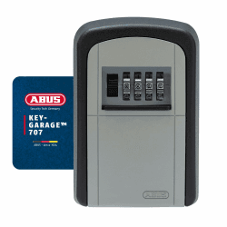 ABUS KeyGarage 707 - Schlüsselbox zur Wandmontage - für bis zu 7 Schlüssel oder kleine Wertgegenstände - Schwarz-Silber Small Angebot bei HelloDeals