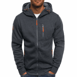 Sweatjacke Herren Hoodie Mit Kapuze Leichte Sweatshirt Jacke Langarm Sport Kapuzenjacke Kapuzenmantel Casual Oversized Sportjacke Übergangsjacke Jogging Einfarbig Outdoorjacke Mit Reißverschluss 01 Grau L Angebot bei HelloDeals