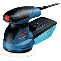 Bosch Professional Exzenterschleifer GEX 125-1 AE (125 mm Schleifteller, 250 Watt, inkl. Microfilter Box, 1x Schleifpapier) Angebot bei HelloDeals