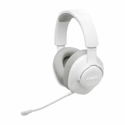 JBL Quantum 360 Kabellose Over-Ear Gaming-Kopfhörer mit 2,4 GHz/Bluetooth Dual Wireless-Verbindung, 22-Stunden-Akku, Multi-Plattform-Kompatibilität, abnehmbarem Mikrofon mit Stummschaltung, Weiß Angebot bei HelloDeals