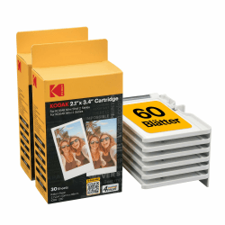KODAK 60er Packung, Fotopapier, 54x86 mm, Patronen, All-in-One Papier- und Farbbandpatronen-Nachfüllung - Kompatibel mit Mini 2 und Mini Shot 2 Serie Angebot bei HelloDeals