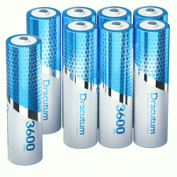 1.5V wiederaufladbare AA Lithium Akkus 8 Stück, 3600mWh Lithium wiederaufladbare langlebige Doppel A Lithium Ionen Batterien 3600mWh 8AA Angebot bei HelloDeals