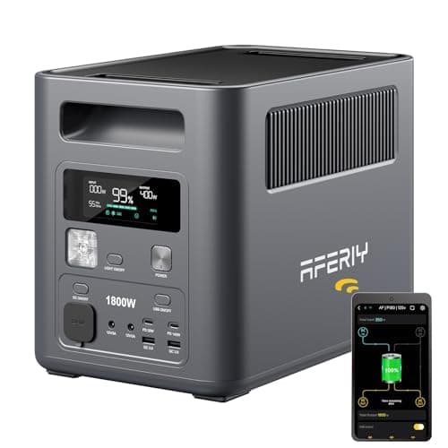 AFERIY 1800W Tragbare Powerstation, 1024Wh LiFePO4 & 1Std Schnellladung Solargenerator, <10ms USV, 9 Ausgänge, mit APP, BMS, Reine Sinuswelle 230V, für Outdoors Camping/RV/Garten/Notfall 【2026 Neue】 1800-A Angebot bei HelloDeals