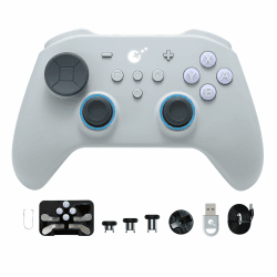 GuliKit TT Max Wireless Game Controller,Bluetooth,Hyperlink Wireless Adapter,Wired, Anti-Drift 720° TMR Joysticks, for Switch/2/PC/Android/iOS, Grey TTMAX-Grey Angebot bei HelloDeals