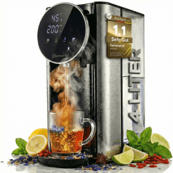 Sommertal HW400 Heißwasserspender 4L XXL – Energiesparender Wasserspender & Heißgetränkespender mit Temperatureinstellung, sofort heißes Wasser in Sekunden, ideal für Tee, Babynahrung & Büro Angebot bei HelloDeals