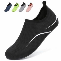 BARFULKER Schwimmschuhe Badeschuhe Damen Herren - Schnell Trocknend Wasserschuhe Leicht Strandschuhe Surfschuhe für Männer Frauen, Aquaschuhe für Pool Beach Yoga 43 EU B Schwarz Angebot bei HelloDeals