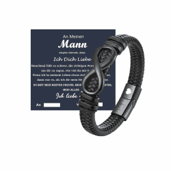 Gkmamrg Männer Geschenke Ehemann Freund - Jahrestag ich liebe dich Lederarmbänder Männergeschenke (Liebe) 1 Modern Angebot bei HelloDeals