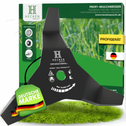 Heckenpracht® Mulchmesser Freischneider | 3,0 x 300mm | Extrem robustes 3-Zahn Häckselmesser für Motorsense & Trimmer – Mühelos hohes Gras schneiden – Profi Dickichtmesser für präzise Flächenpflege Angebot bei HelloDeals