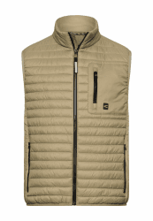 camel active Herren Weste mit Stehkragen | Outdoor Weste mit wasserabweisender Funktion und Taschen im Regular Fit für Freizeit und Alltag S Khaki Angebot bei HelloDeals