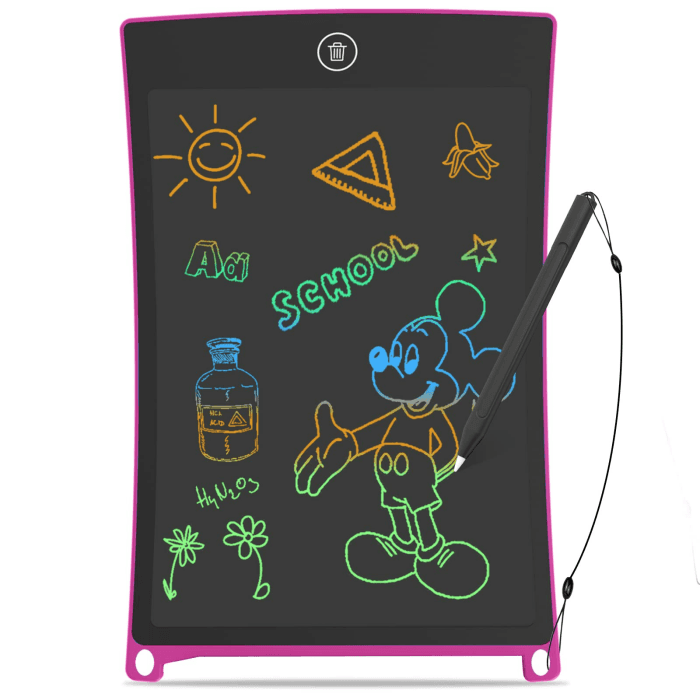 GUYUCOM LCD Schreibtafel 8,5 Zoll LCD Zaubertafel, Kinderspielzeug Schreibtablet mit hellerem Bildschirm, löschbarer und Anti-Clearance-Funktion,Geschenke Spielzeug für 2 3 4 5 Jahre alt Jungen Pink 15B x 0.5H cm Angebot bei HelloDeals
