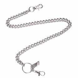 Hosenkette Herren,Silber Edelstahl Wallet Chain Schlüsselkette,Hip Hop Punk Hosenkette Herren,Metall Jeanskette und Schlüsselanhänger Kette DIY Taschenkette,Hosen Kette für Herren Damen(50cm) Angebot bei HelloDeals