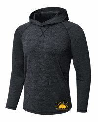 MEETYOO Sun Hoodie Herren & UPF50+ UV Shirt Herren, Kapuzenpullover–Atmungsaktiv, Belüftet, Schnelltrocknend, Ideal für Angeln, Outdoor und Alltag Schwarzgrau M Angebot bei HelloDeals