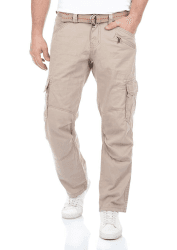 Timezone Cargohose Herren mit Gürtel BenitoTZ Loose Fit Cargo Hose Taschen Baumwolle Beige Grau Khaki 29 30 31 32 33 34 36 38 40 31W / 36L Stone Beige (2202) Angebot bei HelloDeals