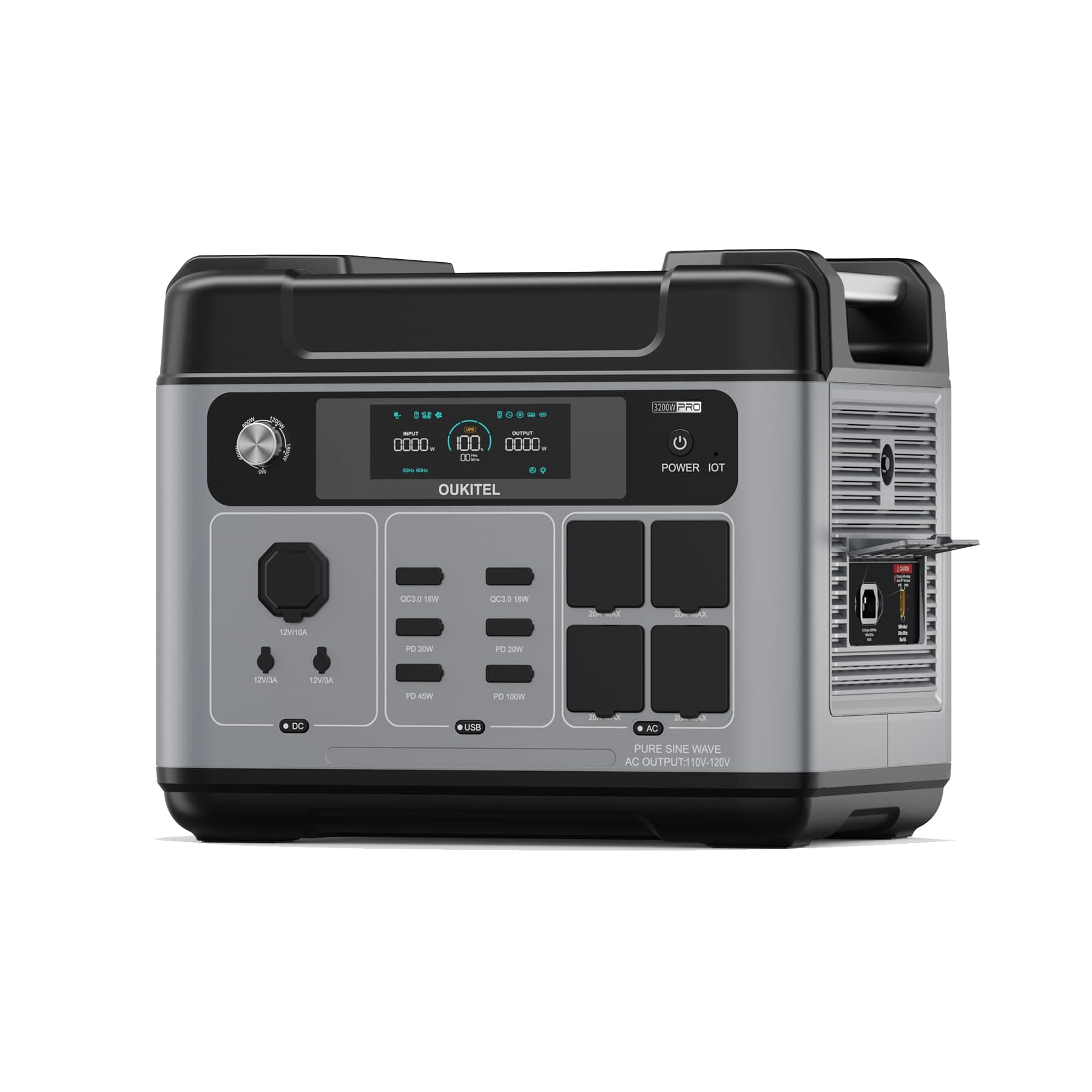 OUKITEL P2001E Pro Tragbare Powerstation 3200W, Solargenerator 2048Wh LiFePO4 Batterie, 1Std Schnellladung, 13 Anschlüsse, APP Mobile Stromversorgung für Outdoor, Camping, Wohnmobil Angebot bei HelloDeals