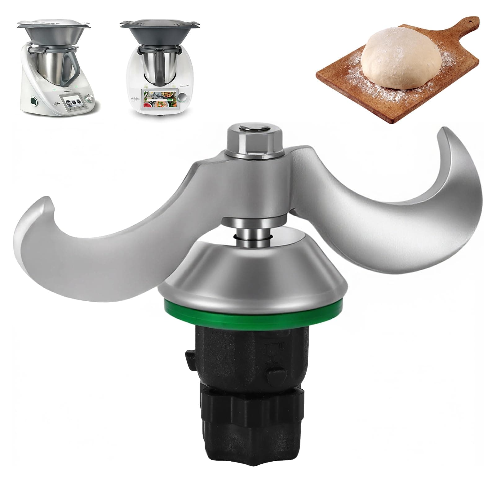 OurLeeme Teigmesser für Thermomix TM5 TM6, Edelstahl-Ersatzteile für Rührmesser, keine Teigrückstände und Verschmutzung, Multifunktionaler Teigschneider für Brot Pizza Kuchen Teigzubereitung Angebot bei HelloDeals