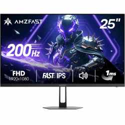 Amzfast Gaming Monitor 25 Zoll - 200Hz Fast IPS, FHD 1920x1080, 1ms MPRT, 124% sRGB, 320 cd/m², HDR, Integrierte Lautsprecher, VESA 75x75, HDMI 2.0/DP 1.4 - AMZG25X1 Angebot bei HelloDeals