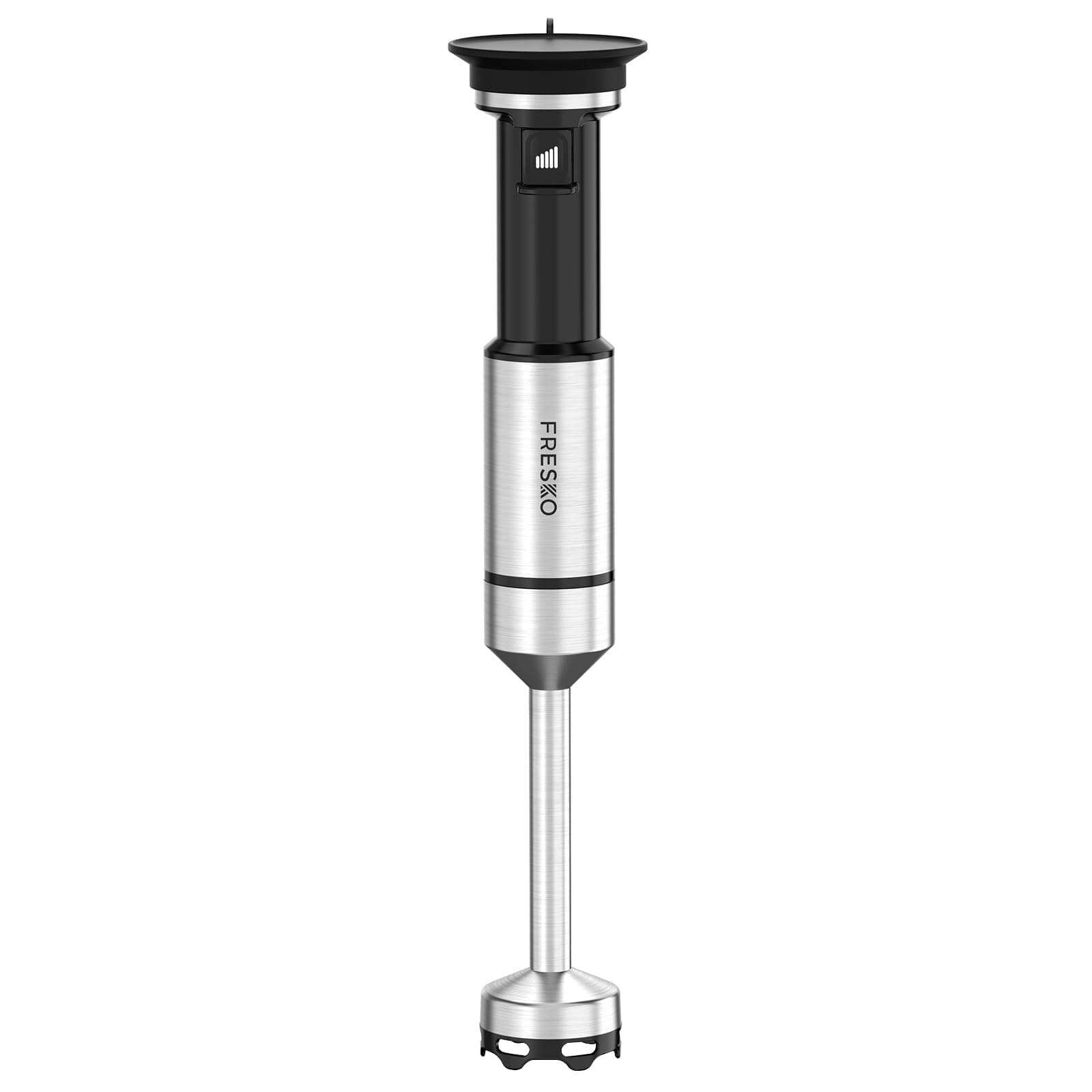 FRESKO Stabmixer 1000W, Stufenlos Regulierbare Geschwindigkeiten, Pürierstab aus Edelstahl mit Schutzhülle für Kochgeschirr, Rührstab für Babynahrung, Suppe, Smoothies, Püree und Sauce, Schwarz Angebot bei HelloDeals