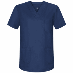 MISEMIYA Unisex-Kasack für Medizin, Krankenschwestern, Uniform, Reinigung, Arbeit, Ästhetik, Zahnarzt, Tierärzt, Gastronomie - 817 L Marineblau Angebot bei HelloDeals
