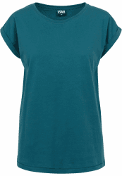 Urban Classics Ladies Extended Shoulder Tee Frauen T-Shirt lila Basics, Casual Wear, Streetwear M Blaugrün. Angebot bei HelloDeals