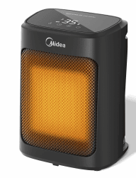 Midea Elektroheizung Keramik 2000W mit Thermostat, 3 Modi 24h-Timer, Überhitzungs- & Kippschutz, Sofortwärme für Büro Schlafzimmer,22CM,Schwarz Schwarz 22CM Angebot bei HelloDeals