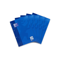 Oxford Schule Schulblock A4 liniert, Lineatur 27, 100 Seiten, kopfgeleimt, 5 Stück Lineatur 27 - liniert mit Doppelrand Angebot bei HelloDeals
