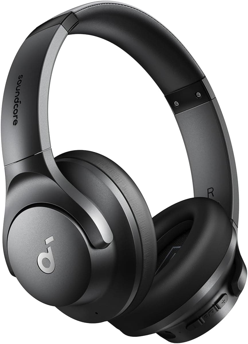 soundcore by Anker Q20i kabelloser Bluetooth Over-Ear-Kopfhörer mit Hybrid Active Noise Cancelling, 40h Spielzeit im ANC-Modus, Hi-Res Audio, Personalisierung per App (Generalüberholt) Schwarz Angebot bei HelloDeals