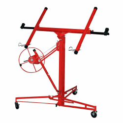 Herrselsam Plattenheber klappbar XXL 140 cm-350 cm Arbeitshöhe Höhenverstellbar 68kg Traglast max. 290 cm Lastarmbreite für Rigipsplatten Rot Angebot bei HelloDeals