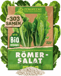 ZenGreens® - Bio Römer-Salat Samen (Parris Island) - Römer-Salatsamen - Gemüsesamen für den einfachen Anbau im Garten, Balkon oder Hochbeet - Gemüse Saatgut 138 Römer-Salat 'Parris Island' Angebot bei HelloDeals