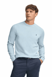 Polo Club Strickpullover mit Zopfmuster mit Rigby Go-Logo - Herren - 100% Baumwolle L Sky Blau-blau-blue Angebot bei HelloDeals