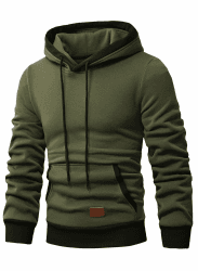 JMIERR Kapuzenpullover Herren Langarm Hoodie Herren Warm Pullover mit Kapuze Casual Kapuzenjacke Hoodie Baumwolle Sweatshirt Kordelzug Hoody mit Tasche L A2 Grün Angebot bei HelloDeals