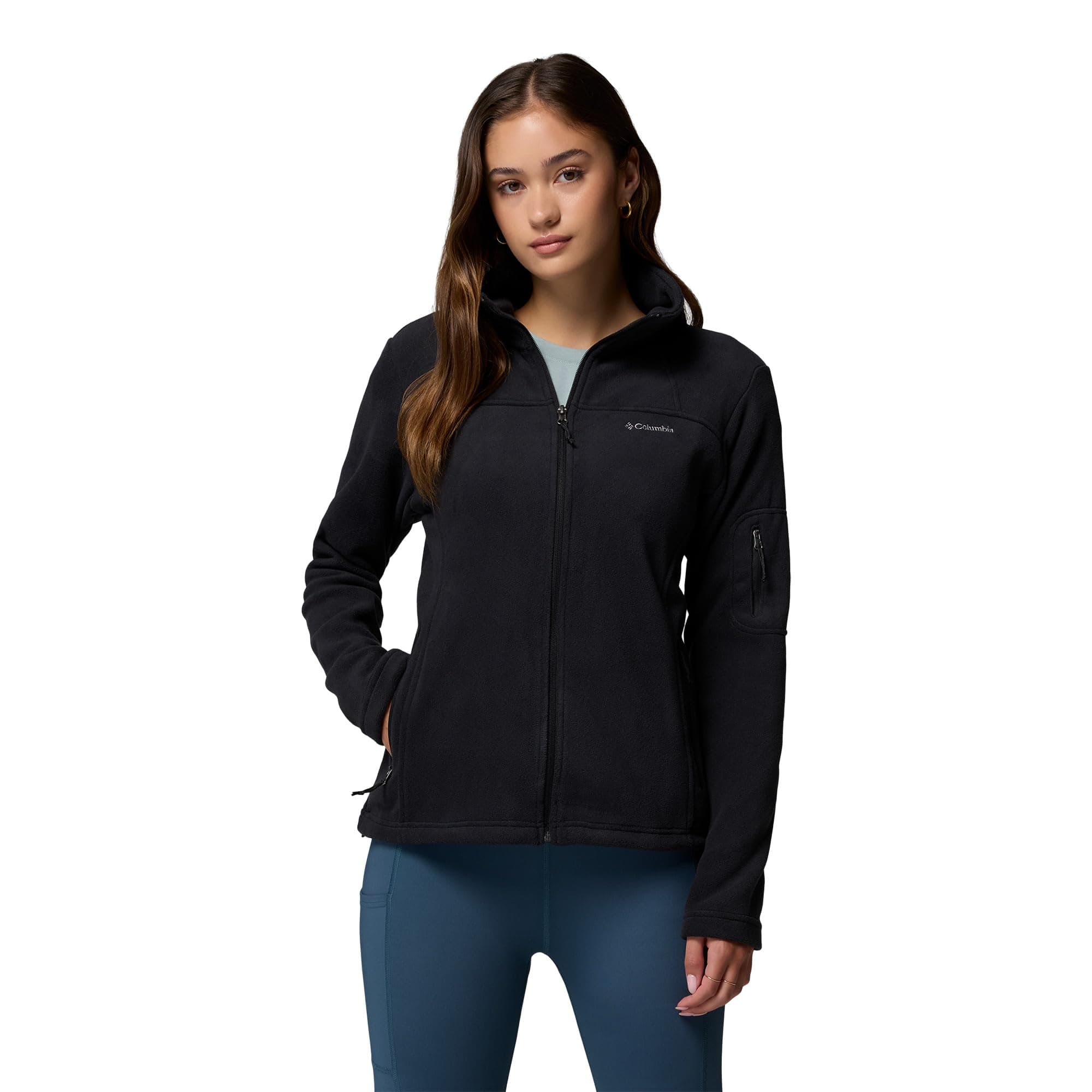 Columbia Fast Trek II Jacket , Fleecejacke mit durchgehendem Reißverschluss für Damen S Schwarz Angebot bei HelloDeals