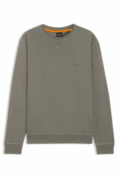 BOSS Herren Westart Regular-Fit Sweatshirt aus Baumwoll-Terry mit Logo-Aufnäher 4XL Open Grey76 Angebot bei HelloDeals