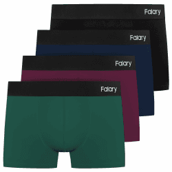 FALARY Boxershorts Herren Männer Unterhosen Bio Baumwolle Men Retroshorts Unterwäsche Boxer 4er Pack Mehrfarbig XXL Angebot bei HelloDeals