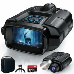 Haokoo Nachtsichtgerät - 3" Wiederaufladbares Nachtsichtgeräte 4K 5000mAh, 600M 8X Digitaler Zoom Infrarot Nachtsicht Fernglas, IP65 für Jagd Camping Beobachtung A03 Angebot bei HelloDeals