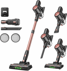 Vexilar V10Pro Akku Staubsauger, 45kPa Kabelloser Staubsauger mit Grüner LED, Leichter Handstaubsauger Kabellos, 45 Min Laufzeit, Abnehmbarer Akku, Vacuum Cleaner für Auto, Teppich & Tierhaare Rosa Angebot bei HelloDeals