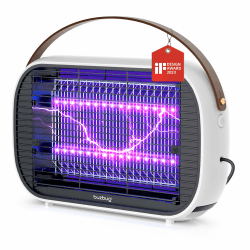 Buzbug LED Insektenvernichter elektrisch Innen, Mückenlampe mit langlebiger LED bis 50.000 Std., Dual-Band Anziehung, Fliegenfalle elektrisch, Insektenlampe, MA015B Weiß Angebot bei HelloDeals