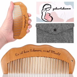 GADITIEK Geburtskamm Wehenkamm, Holzkamm, Kamm Holz, Geschenke für Schwangere Frauen, für Angstlinderung, Natürliche Schmerzlinderung, Stresslinderung für Schwangere Frauen, Birth Comb 12.8 cm x 5.3 cm Angebot bei HelloDeals