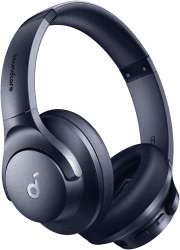 soundcore by Anker Q20i kabelloser Bluetooth Over-Ear-Kopfhörer mit Hybrid Active Noise Cancelling, 40h Spielzeit im ANC-Modus, Hi-Res Audio, Personalisierung per App (Generalüberholt) Blau Angebot bei HelloDeals