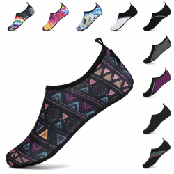 SAGUARO Unisex Badeschuhe Herren Schwimmschuhe Damen Schnell Trocken Wasserschuhe Outdoor Aqua Schuhe, 37-47EU 38/39 EU Kariert Angebot bei HelloDeals