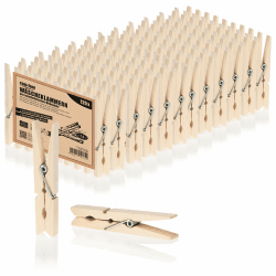 com-four® 120x Wäscheklammern aus Holz - Nachhaltige Holzklammern aus Birkenholz - unbehandelte Holzwäscheklammern zum Wäscheaufhängen und Basteln 120 Stück - Birke Angebot bei HelloDeals
