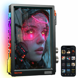 Divoom Times Frame 10.1" WLAN Digitaler Bilderrahmen mit App & 64GB, 1280×800 HD IPS Display, RGB Pixel-Art Deko für Zuhause Nerds (schwarz) Angebot bei HelloDeals