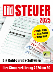 BILD Steuer 2025, Geld-zurück-Steuersoftware für die Steuererklärung 2024 | Windows-Version | Aktivierungscode per Email Aktivierungscode per Email 2025 Angebot bei HelloDeals