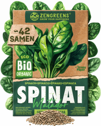 ZenGreens® - Bio Spinat Samen - Spinatsamen - Gemüsesamen für den einfachen Anbau im Garten, Balkon oder Hochbeet - Gemüse Saatgut - Matador 140 Spinat 'Matador' Angebot bei HelloDeals