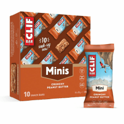 CLIF BAR Minis | Snackriegel | Crunchy Peanut Butter | mit 4g pflanzlichem Eiweiß | Snack für unterwegs | 10 x 28 g Crunchy Peanut Butter 10 x 28 g (280 g) Angebot bei HelloDeals