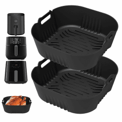 2 Stück Silikonform Heißluftfritteuse Zubehör für Philips Airfryer XL - 6.2L (HD9270)/5000 Serie XXL, 7,2L (HD9285),Air Fryer Silikon Einsatz Anstelle Backpapier,Auflaufform Airfryer für COSORI 4,7L Angebot bei HelloDeals