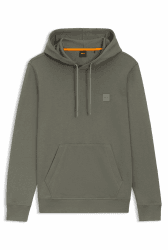 BOSS Herren Wetalk Regular-Fit Hoodie aus Baumwoll-Terry mit Logo-Aufnäher 4XL Open Grey76 Angebot bei HelloDeals