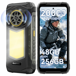 Blackview ROCK 5 Outdoor Smartphone, 20000mAh Business Handy, 48(12+36)GB+256GB/2TB Android 16 Outdoor Handy Ohne Vertrag, 108MP AI Kamera, 6.78" FHD+ Display 120Hz IP69K, NFC/OTG/GPS/3 Jahre Garantie ROCK 5 Black Angebot bei HelloDeals