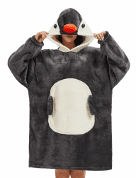 Xinlong Hoodie Decke Damen Übergroßes Panda Kuscheldecke mit Ärmeln Deckenpullover Erwachsene Unisex Geschenk für Mutter Frau Stil-2 M Angebot bei HelloDeals