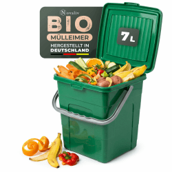 Novaliv Biomülleimer Küche 7L mit Klappdeckel & Tragegriff, Komposteimer stapelbar, BPA-frei, Bio Mülleimer für Bioabfall, Küchenabfalleimer mit Deckel, Tannengrün, Made in Germany 1 Angebot bei HelloDeals